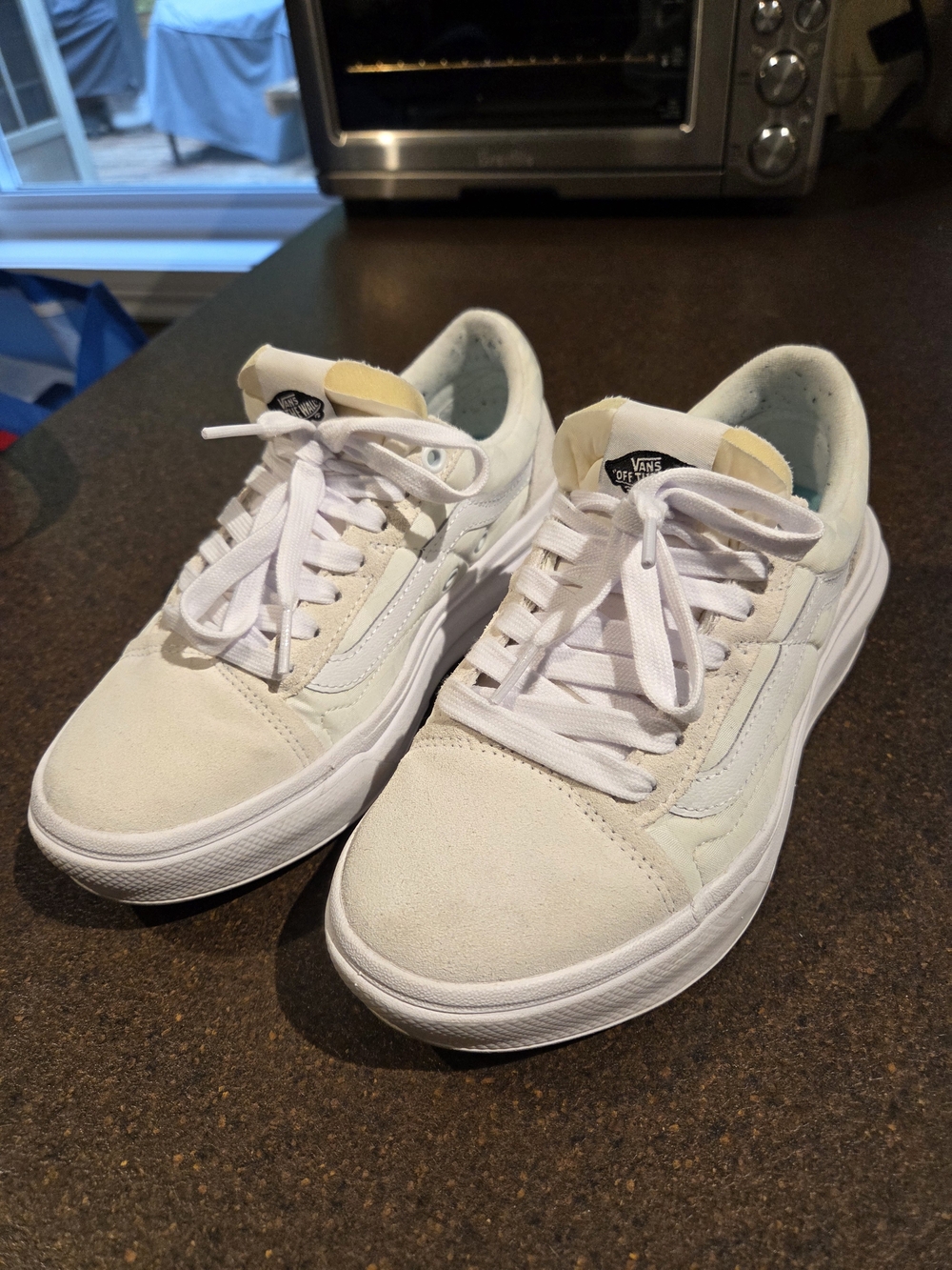 Vans Low-Top Suede & Canvas Sneakers in Off-White
